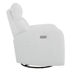 Fauteuil inclinable, pivotant, planant et à bascule en cuir Spruce & Spring avec ports USB
