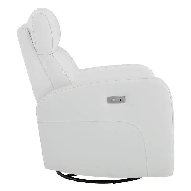 Fauteuil inclinable, pivotant, planant et à bascule en cuir Spruce & Spring avec ports USB