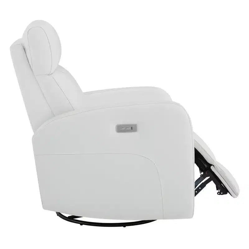 Fauteuil inclinable, pivotant, planant et à bascule en cuir Spruce & Spring avec ports USB