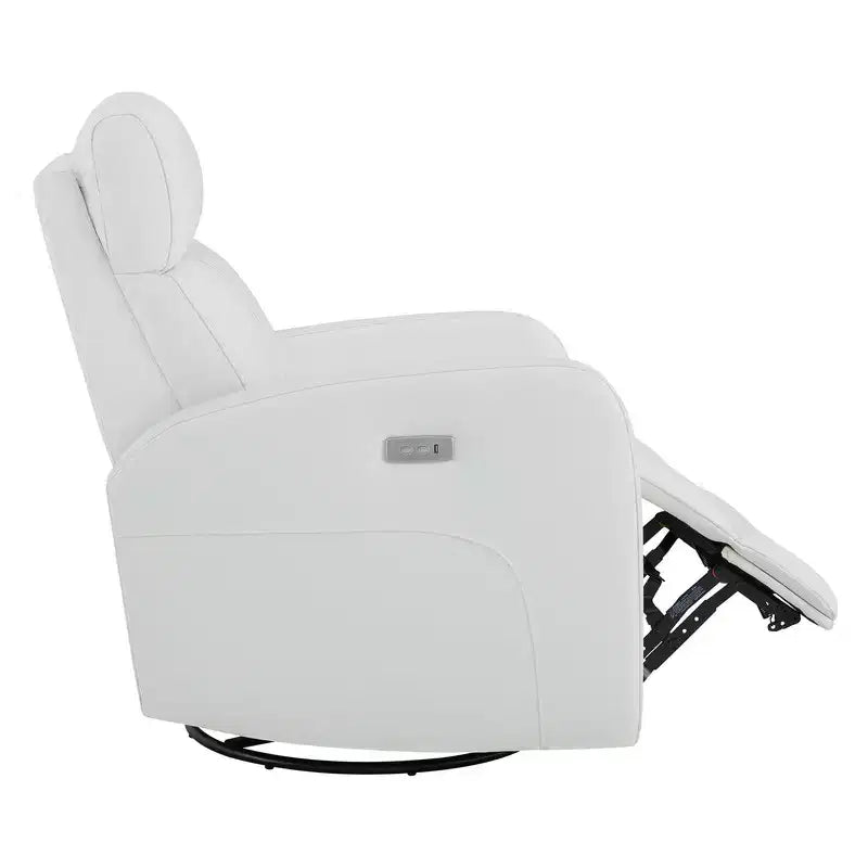 Fauteuil inclinable, pivotant, planant et à bascule en cuir Spruce & Spring avec ports USB