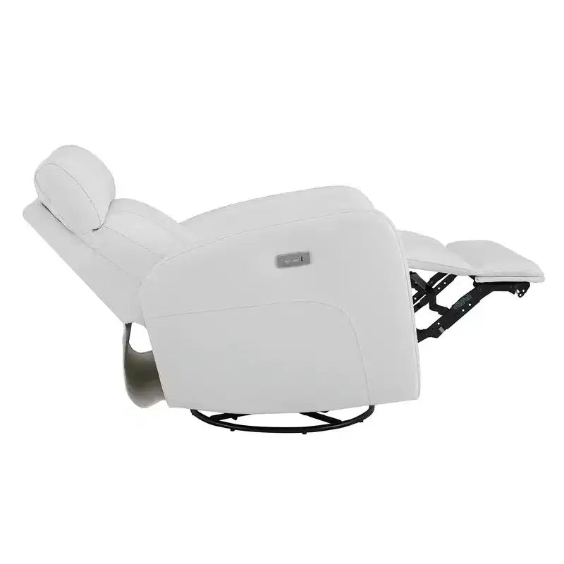 Fauteuil inclinable, pivotant, planant et à bascule en cuir Spruce & Spring avec ports USB