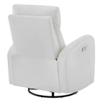 Fauteuil inclinable, pivotant, planant et à bascule en cuir Spruce & Spring avec ports USB