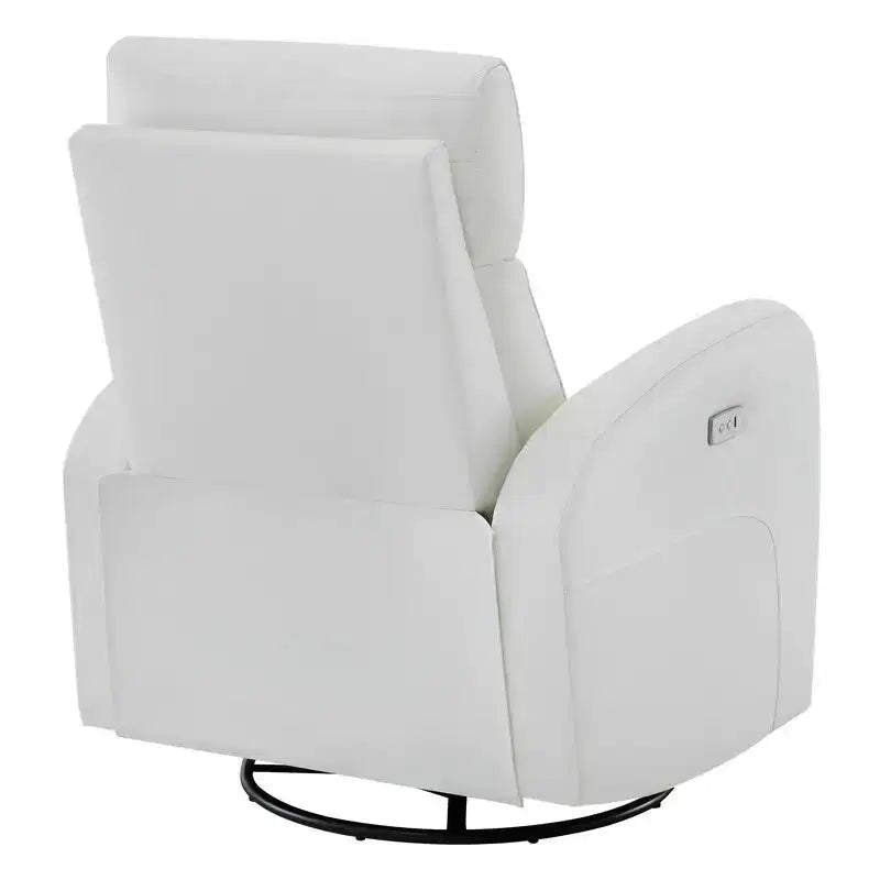 Fauteuil inclinable, pivotant, planant et à bascule en cuir Spruce & Spring avec ports USB