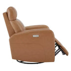 Fauteuil inclinable, pivotant, planant et à bascule en cuir Spruce & Spring avec ports USB