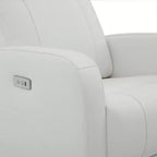 Fauteuil inclinable, pivotant, planant et à bascule en cuir Spruce & Spring avec ports USB