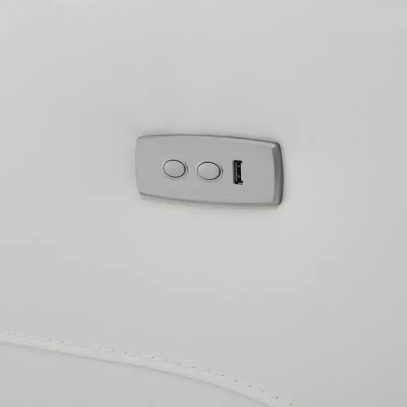Fauteuil inclinable, pivotant, planant et à bascule en cuir Spruce & Spring avec ports USB