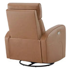 Fauteuil inclinable, pivotant, planant et à bascule en cuir Spruce & Spring avec ports USB