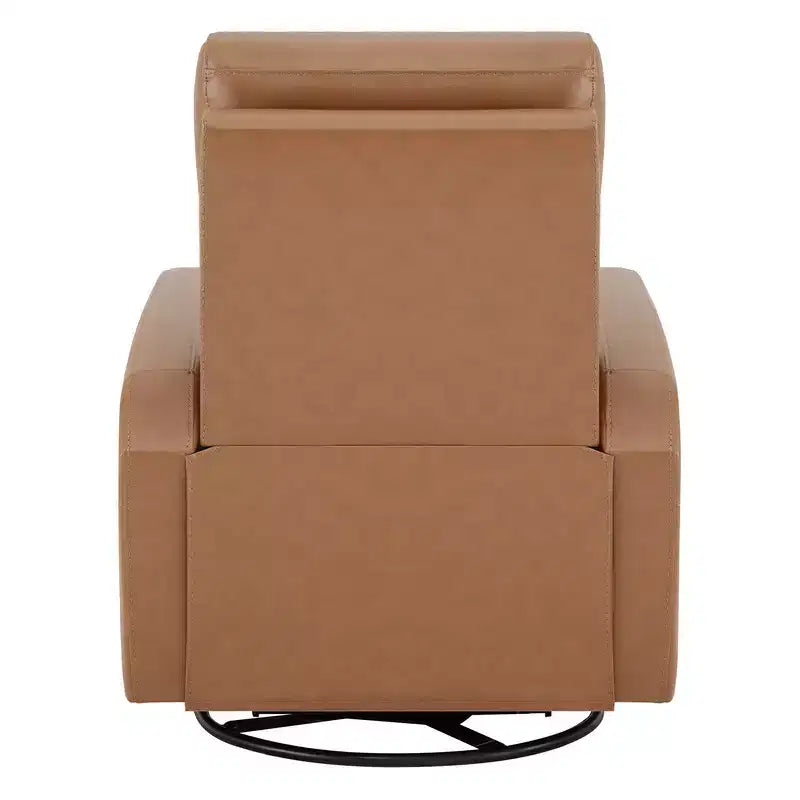 Fauteuil inclinable, pivotant, planant et à bascule en cuir Spruce & Spring avec ports USB