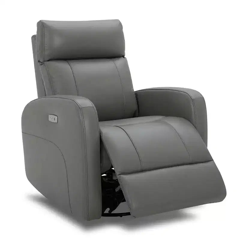 Fauteuil inclinable, pivotant, planant et à bascule en cuir Spruce & Spring avec ports USB