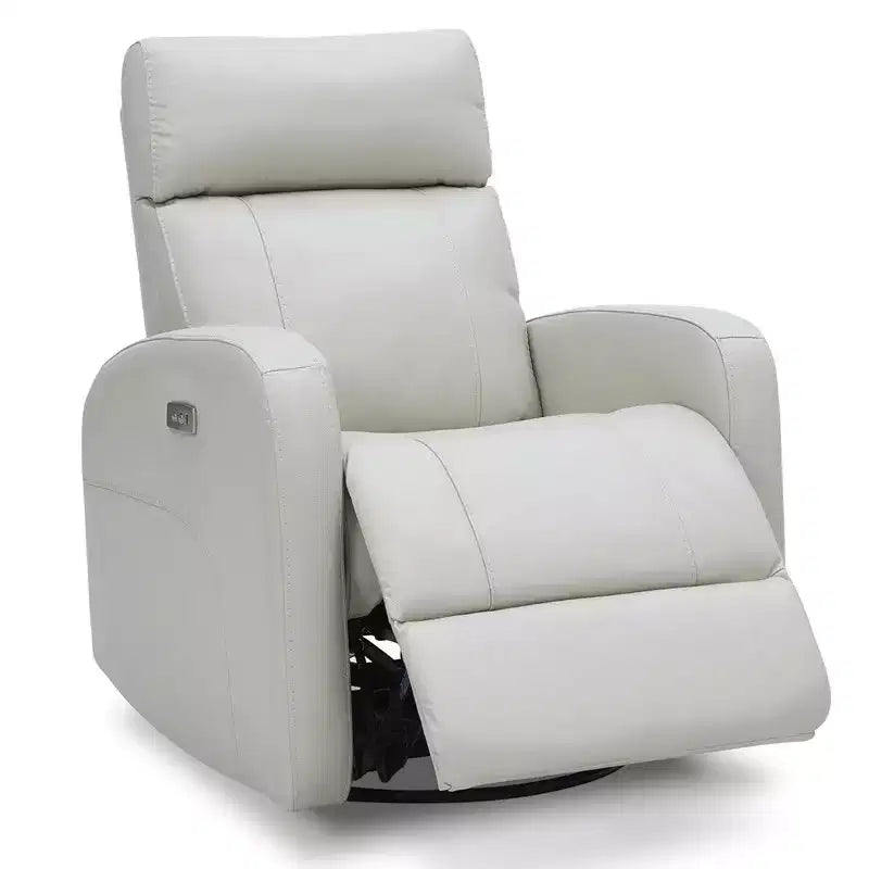 Fauteuil inclinable, pivotant, planant et à bascule en cuir Spruce & Spring avec ports USB