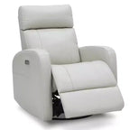 Fauteuil inclinable, pivotant, planant et à bascule en cuir Spruce & Spring avec ports USB