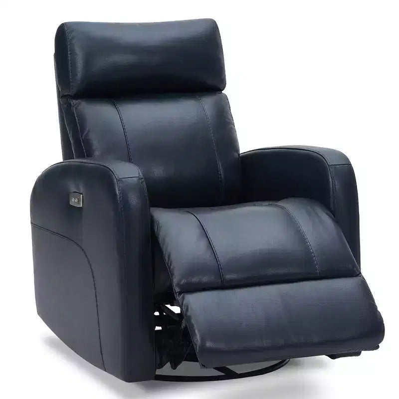 Fauteuil inclinable, pivotant, planant et à bascule en cuir Spruce & Spring avec ports USB