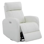 Fauteuil inclinable, pivotant, planant et à bascule en cuir Spruce & Spring avec ports USB