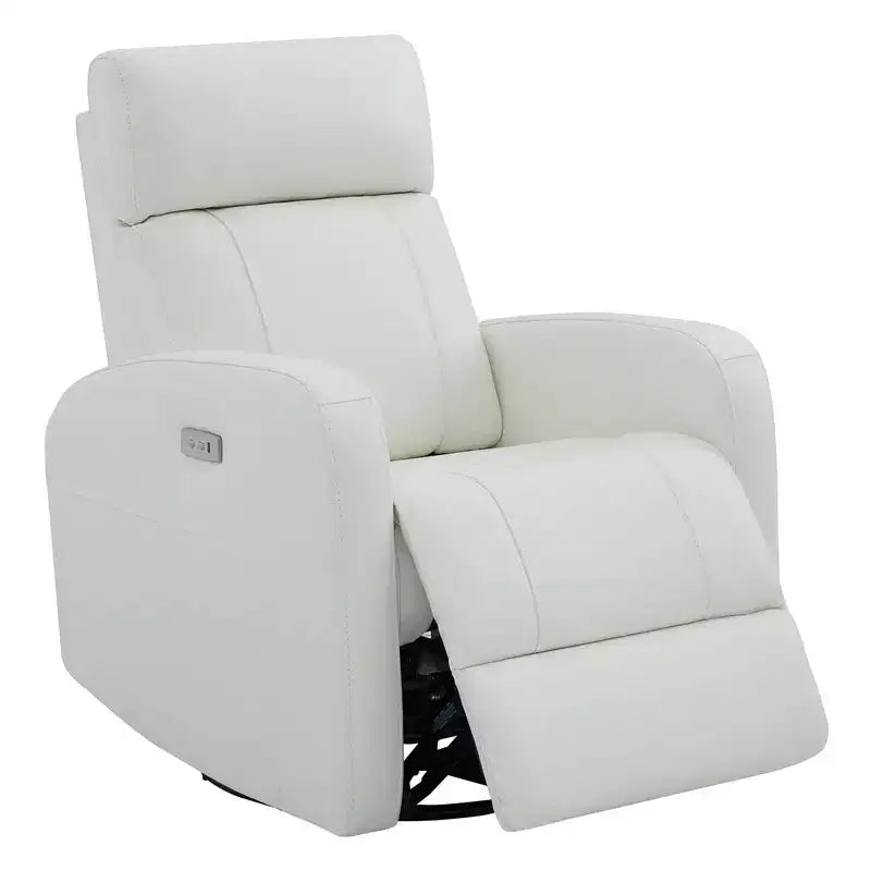 Fauteuil inclinable, pivotant, planant et à bascule en cuir Spruce & Spring avec ports USB