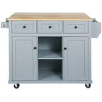 Meuble de rangement Okak, meuble de cuisine à 5 roulettes, 2 portes et rangements intérieurs de porte, meuble pour salle à manger, cuisine