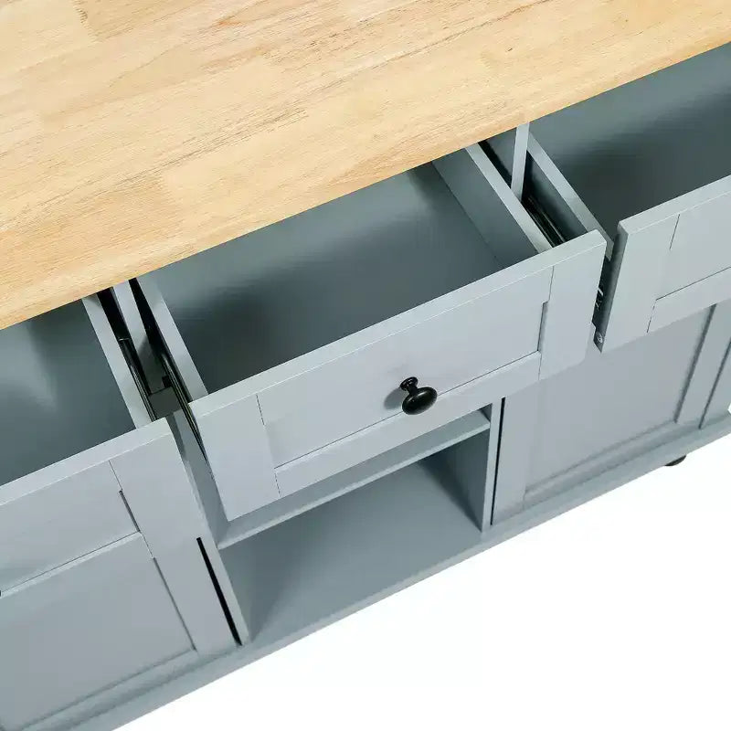 Meuble de rangement Okak, meuble de cuisine à 5 roulettes, 2 portes et rangements intérieurs de porte, meuble pour salle à manger, cuisine
