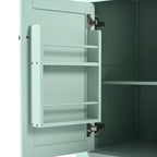 Meuble de rangement Okak, meuble de cuisine à 5 roulettes, 2 portes et rangements intérieurs de porte, meuble pour salle à manger, cuisine