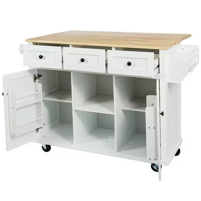 Meuble de rangement Okak, meuble de cuisine à 5 roulettes, 2 portes et rangements intérieurs de porte, meuble pour salle à manger, cuisine