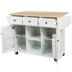 Meuble de rangement Okak, meuble de cuisine à 5 roulettes, 2 portes et rangements intérieurs de porte, meuble pour salle à manger, cuisine
