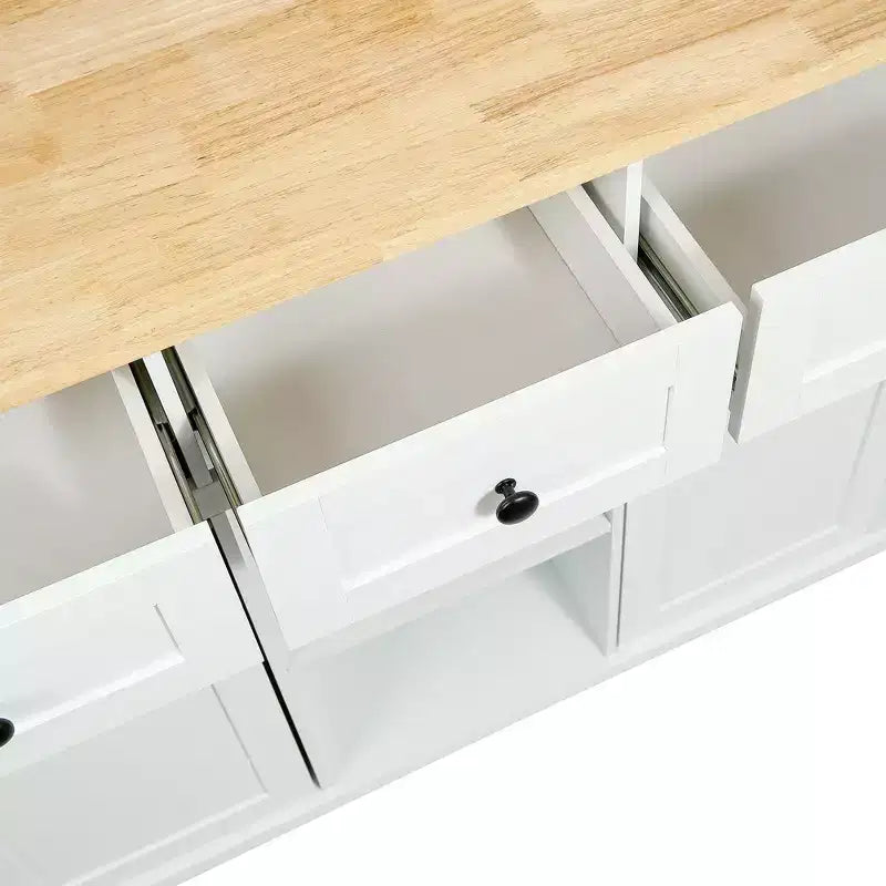 Meuble de rangement Okak, meuble de cuisine à 5 roulettes, 2 portes et rangements intérieurs de porte, meuble pour salle à manger, cuisine