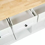 Meuble de rangement Okak, meuble de cuisine à 5 roulettes, 2 portes et rangements intérieurs de porte, meuble pour salle à manger, cuisine