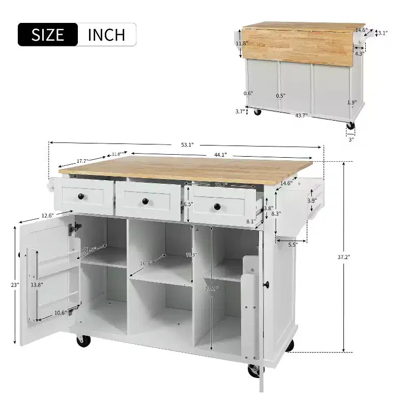 Meuble de rangement Okak, meuble de cuisine à 5 roulettes, 2 portes et rangements intérieurs de porte, meuble pour salle à manger, cuisine
