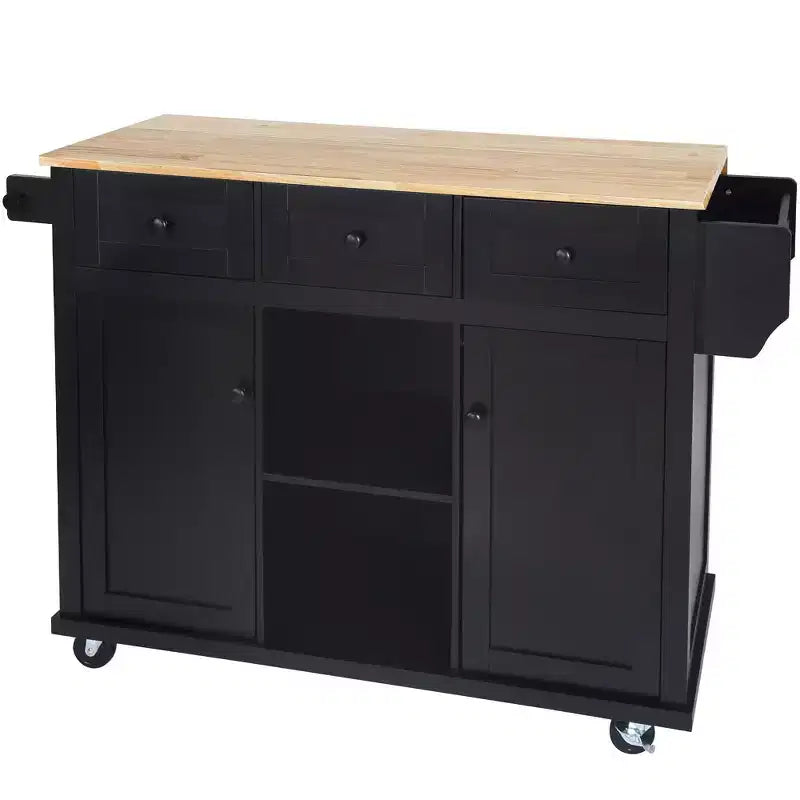 Meuble de rangement Okak, meuble de cuisine à 5 roulettes, 2 portes et rangements intérieurs de porte, meuble pour salle à manger, cuisine