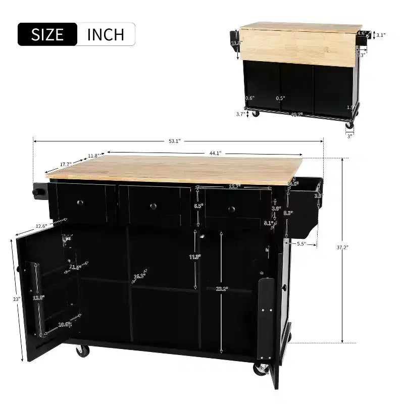 Meuble de rangement Okak, meuble de cuisine à 5 roulettes, 2 portes et rangements intérieurs de porte, meuble pour salle à manger, cuisine