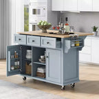 Meuble de rangement Okak, meuble de cuisine à 5 roulettes, 2 portes et rangements intérieurs de porte, meuble pour salle à manger, cuisine
