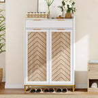 Meuble de rangement à chaussures moderne à 5 niveaux avec tiroir pour entrée ou couloir