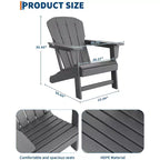 Chaise Adirondack, Mobilier de terrasse, Chaises de brasero extérieur à dossier haut, et Chaise de mobilier d'extérieur pour patio, terrasse, jardin, Montage facile