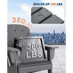 Chaise Adirondack, Mobilier de terrasse, Chaises de brasero extérieur à dossier haut, et Chaise de mobilier d'extérieur pour patio, terrasse, jardin, Montage facile