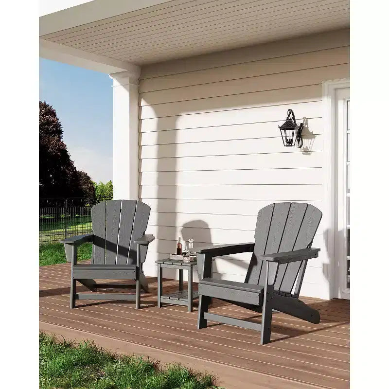Chaise Adirondack, Mobilier de terrasse, Chaises de brasero extérieur à dossier haut, et Chaise de mobilier d'extérieur pour patio, terrasse, jardin, Montage facile