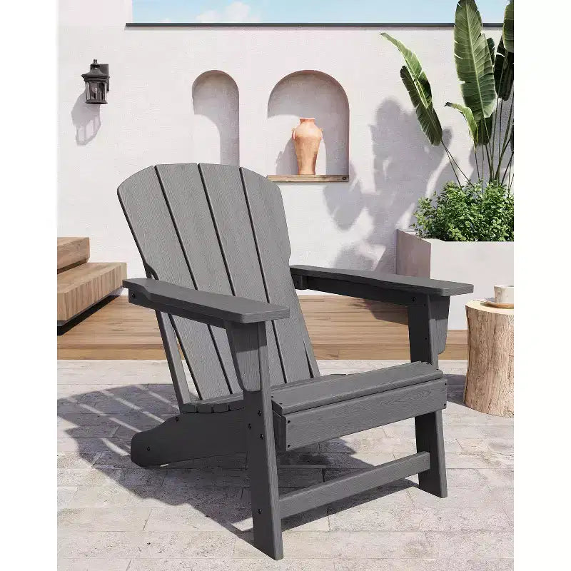 Chaise Adirondack, Mobilier de terrasse, Chaises de brasero extérieur à dossier haut, et Chaise de mobilier d'extérieur pour patio, terrasse, jardin, Montage facile