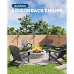 Chaise Adirondack, Mobilier de terrasse, Chaises de brasero extérieur à dossier haut, et Chaise de mobilier d'extérieur pour patio, terrasse, jardin, Montage facile