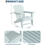 Chaise Adirondack, Mobilier de terrasse, Chaises de brasero extérieur à dossier haut, et Chaise de mobilier d'extérieur pour patio, terrasse, jardin, Montage facile