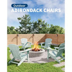 Chaise Adirondack, Mobilier de terrasse, Chaises de brasero extérieur à dossier haut, et Chaise de mobilier d'extérieur pour patio, terrasse, jardin, Montage facile