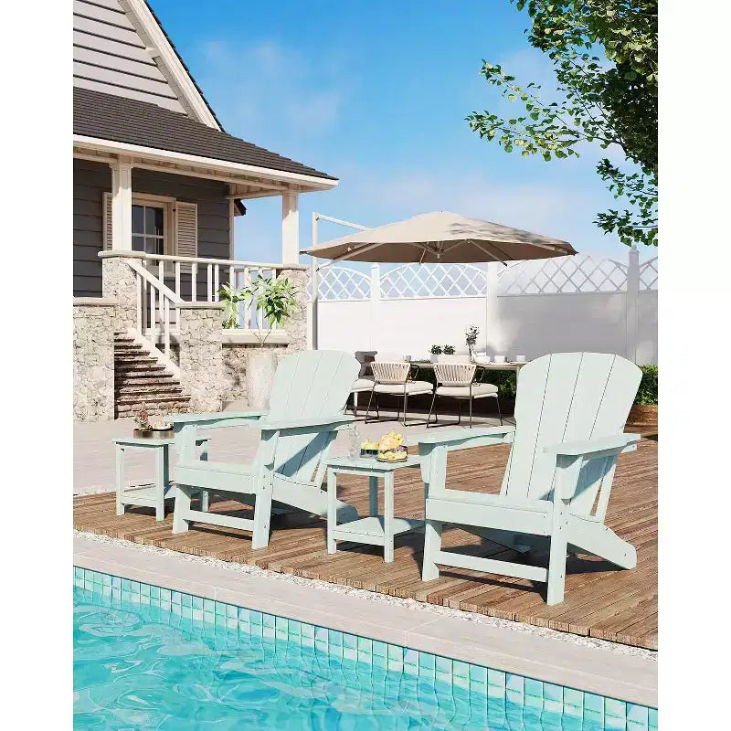 Chaise Adirondack, Mobilier de terrasse, Chaises de brasero extérieur à dossier haut, et Chaise de mobilier d'extérieur pour patio, terrasse, jardin, Montage facile