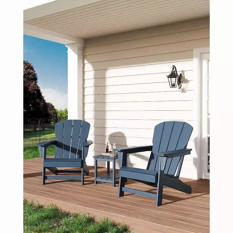 Chaise Adirondack, Mobilier de terrasse, Chaises de brasero extérieur à dossier haut, et Chaise de mobilier d'extérieur pour patio, terrasse, jardin, Montage facile