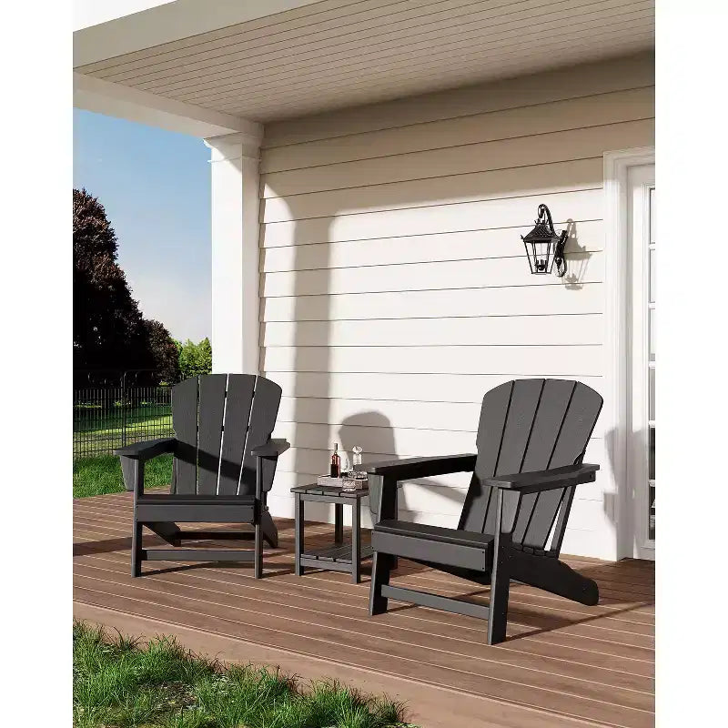 Chaise Adirondack, Mobilier de terrasse, Chaises de brasero extérieur à dossier haut, et Chaise de mobilier d'extérieur pour patio, terrasse, jardin, Montage facile