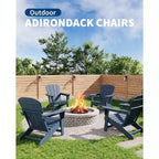 Chaise Adirondack, Mobilier de terrasse, Chaises de brasero extérieur à dossier haut, et Chaise de mobilier d'extérieur pour patio, terrasse, jardin, Montage facile