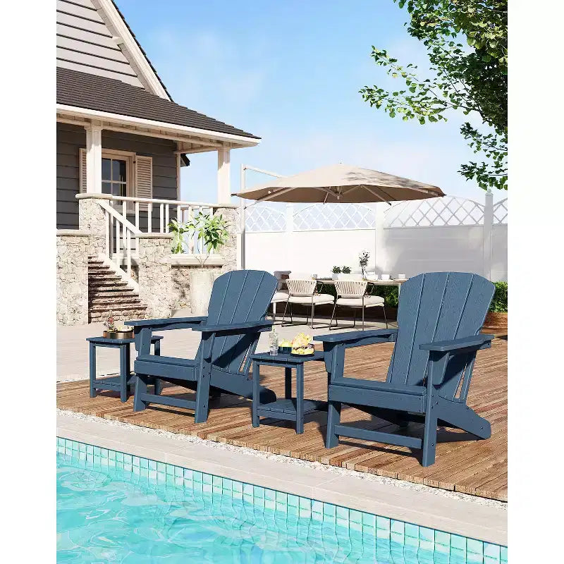 Chaise Adirondack, Mobilier de terrasse, Chaises de brasero extérieur à dossier haut, et Chaise de mobilier d'extérieur pour patio, terrasse, jardin, Montage facile