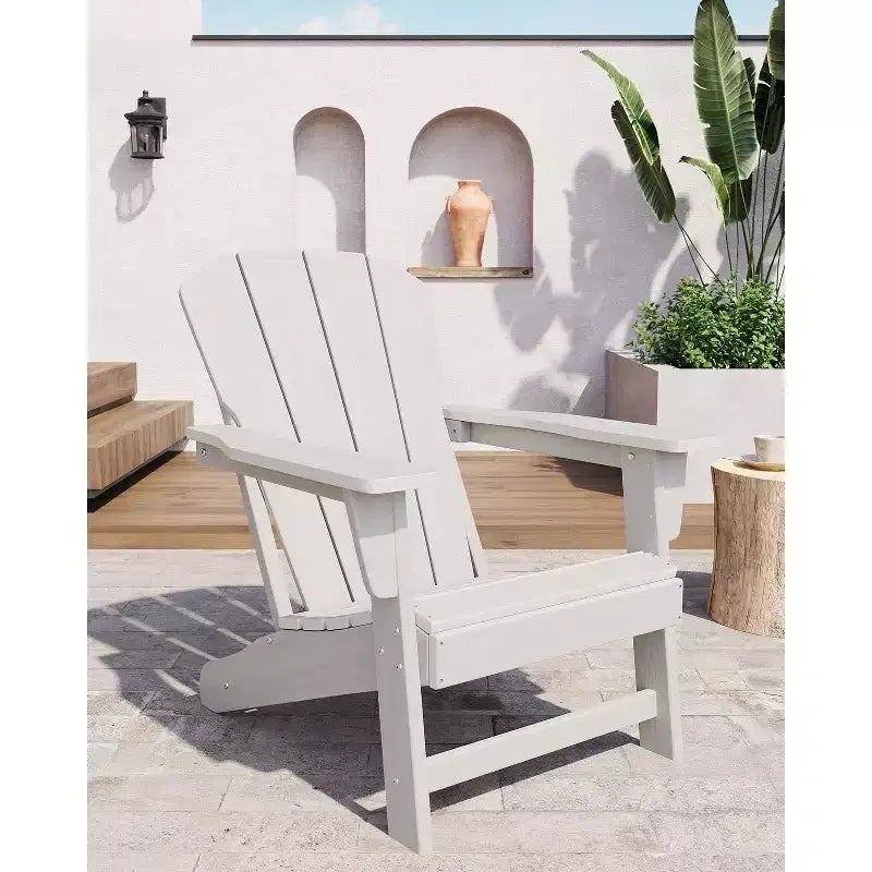 Chaise Adirondack, Mobilier de terrasse, Chaises de brasero extérieur à dossier haut, et Chaise de mobilier d'extérieur pour patio, terrasse, jardin, Montage facile