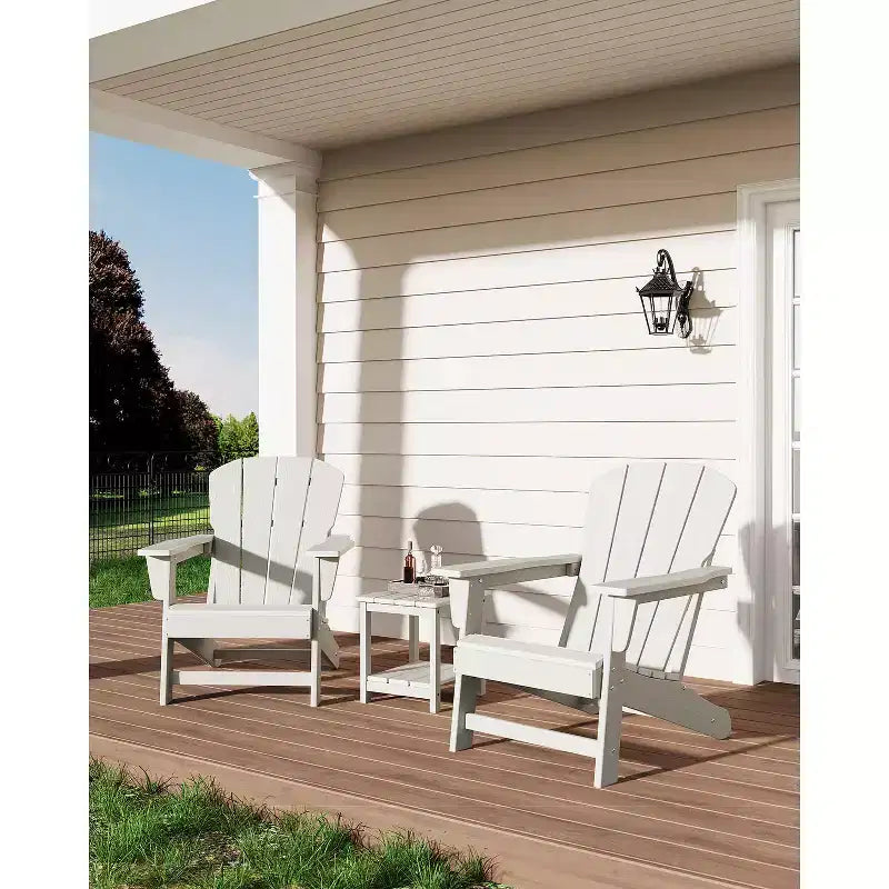 Chaise Adirondack, Mobilier de terrasse, Chaises de brasero extérieur à dossier haut, et Chaise de mobilier d'extérieur pour patio, terrasse, jardin, Montage facile
