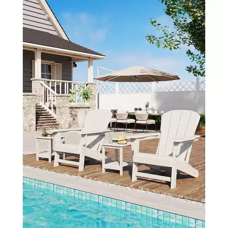 Chaise Adirondack, Mobilier de terrasse, Chaises de brasero extérieur à dossier haut, et Chaise de mobilier d'extérieur pour patio, terrasse, jardin, Montage facile