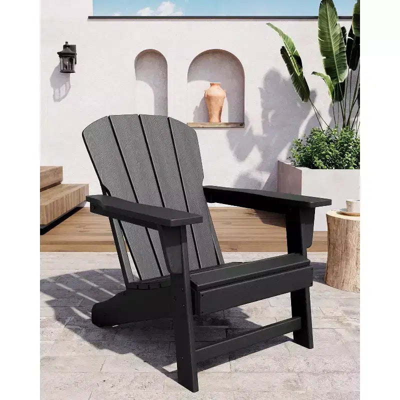Chaise Adirondack, Mobilier de terrasse, Chaises de brasero extérieur à dossier haut, et Chaise de mobilier d'extérieur pour patio, terrasse, jardin, Montage facile
