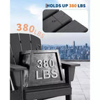 Chaise Adirondack, Mobilier de terrasse, Chaises de brasero extérieur à dossier haut, et Chaise de mobilier d'extérieur pour patio, terrasse, jardin, Montage facile