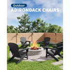 Chaise Adirondack, Mobilier de terrasse, Chaises de brasero extérieur à dossier haut, et Chaise de mobilier d'extérieur pour patio, terrasse, jardin, Montage facile
