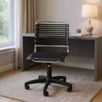 Chaise de bureau pivotante réglable en noir et argent HomeRoots