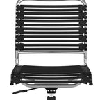 Chaise de bureau pivotante réglable en noir et argent HomeRoots